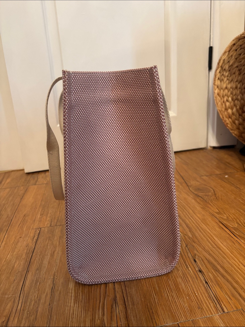 lululemon athletica Pink Canvas Tote with Cream Straps - Picture 3 of 5
